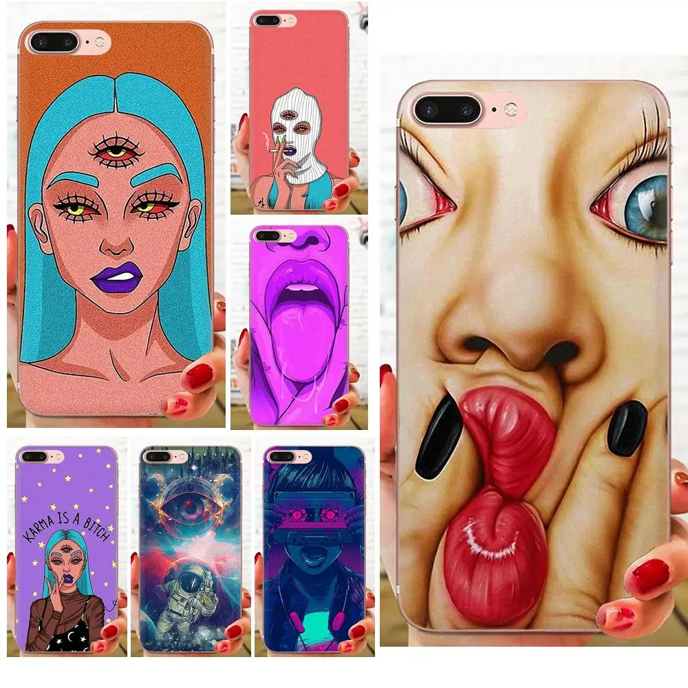 ТПУ новый модный костюм из трех глазами Девушка для LG G2 G3 G4 G5 G6 G7 K4 K7 K8 K10 K12 K40 мини
