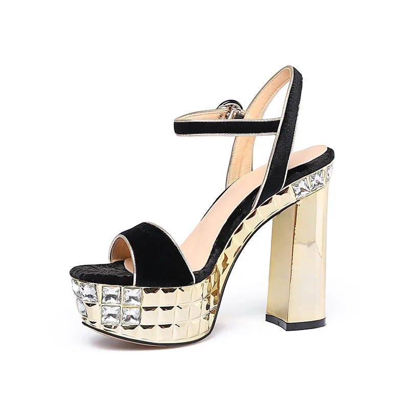 Phoentin/женские сандалии на очень высоком каблуке платформе 2019 стразы с ремешками