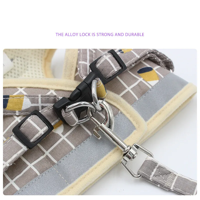 

Pet Chest Strap with Reflective Breathable Strap Pet Goods Vest Type Cat Dog Traction Rope Mesh Vest Dog Harness