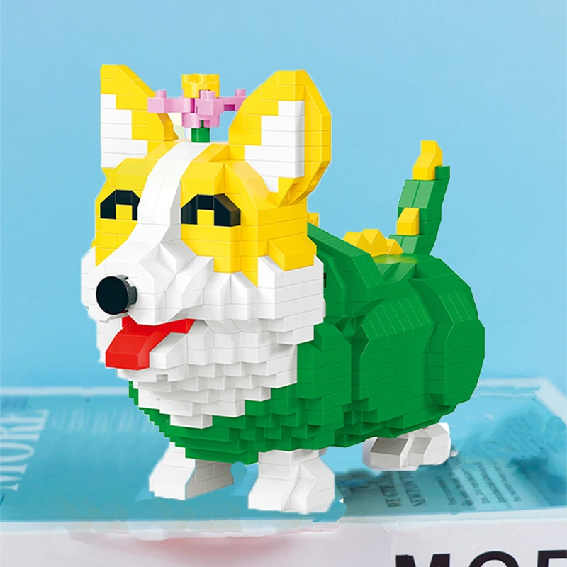 

MOYU 93001 Animal World Pembroke Welsh Corgi Dog Cute Cartoon Pet 3D Mini Diamond Blocks Bricks Building Toy for Children no Box