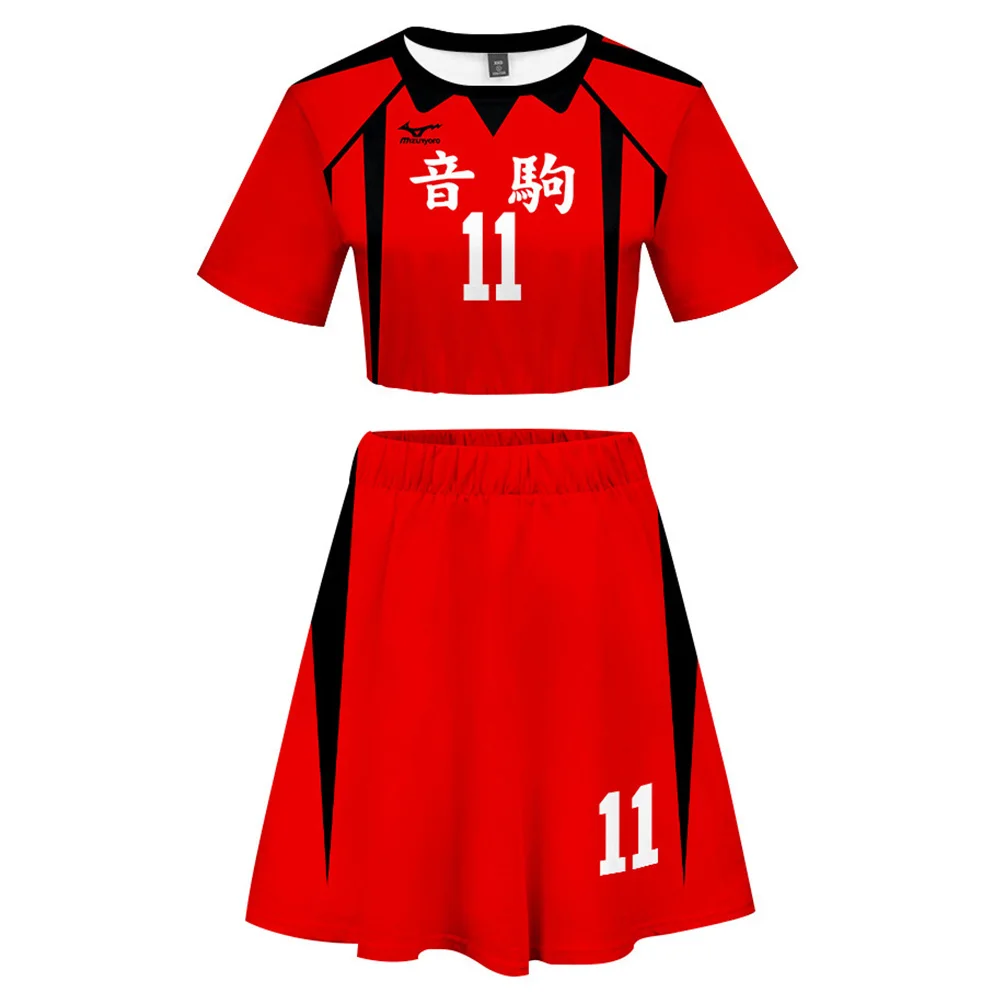 Костюм для косплея Haikyuu Nekoma High No 11 женская спортивная одежда из Джерси девочек