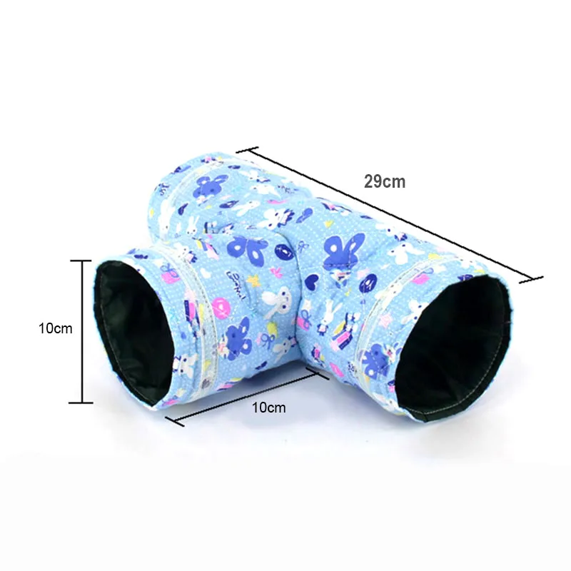 Summer Small Pet Tunnel Hamster Guinea Pig Rabbit Tubes Three Channels Playing Toys Cages Accessories Supplies | Дом и сад