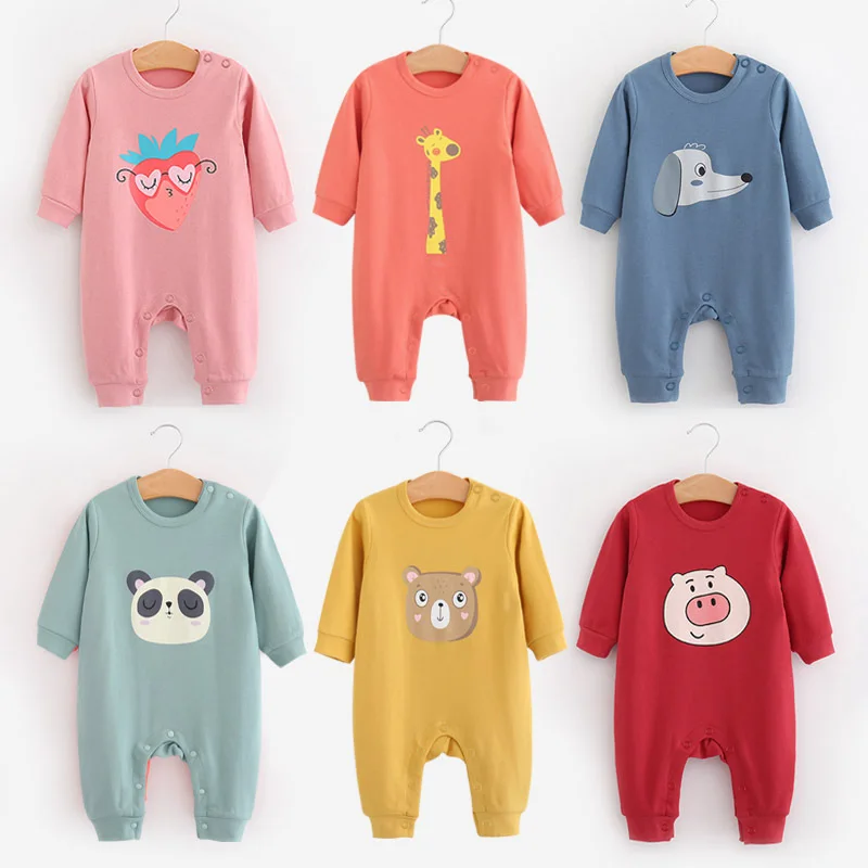 Детский комбинезон для новорожденных Осенний хлопковый с длинными рукавами и