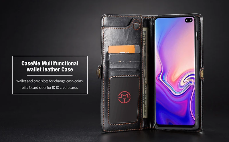 Чехол-кошелек для Samsung Note 8 9 10 S8 S9 S10 Plus E флип съемный кожаный чехол-держатель для карт чехол для телефона Note10 Note10+ сумка