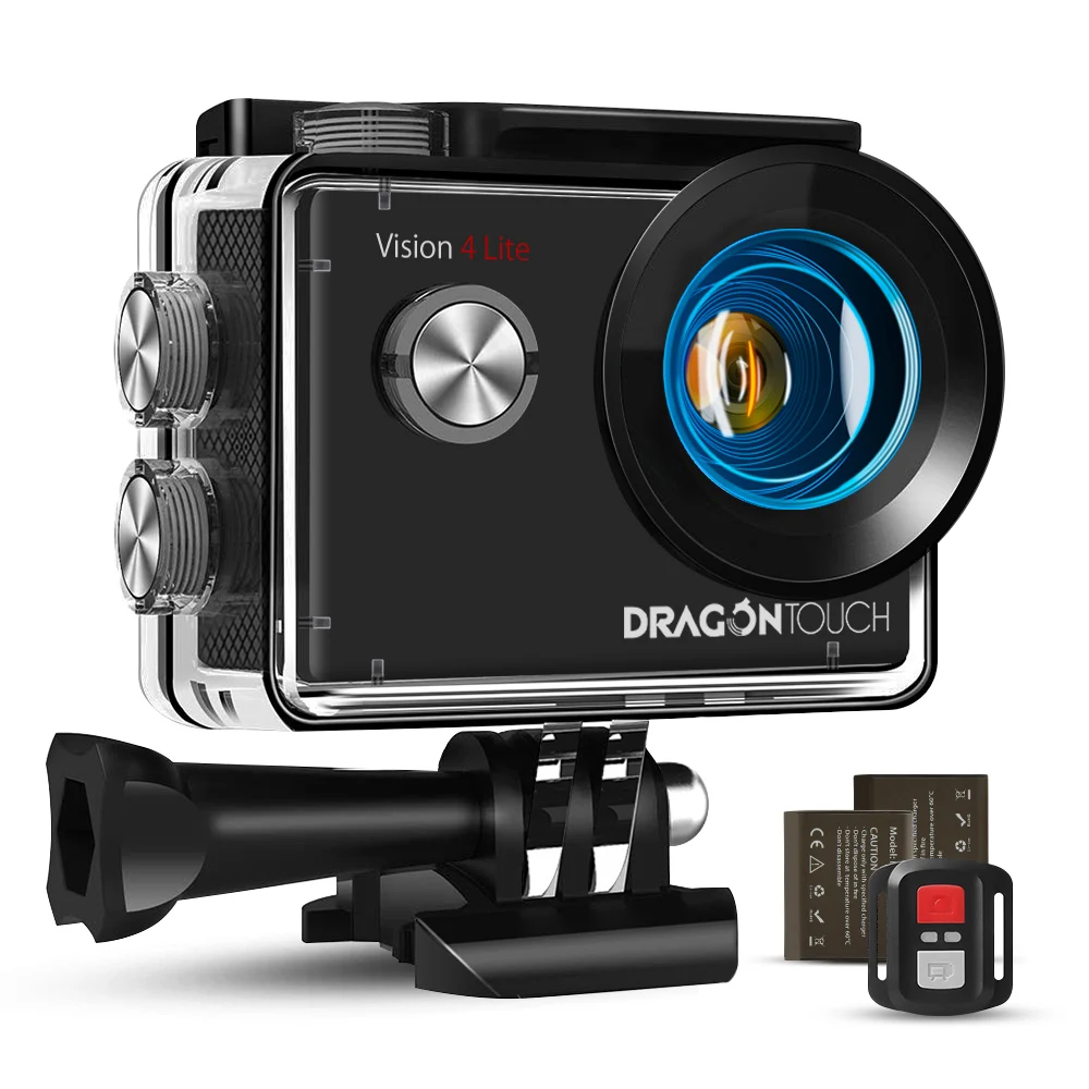 Экшн камера Vision 4 Lite 4K 20 МП EIS Спортивная с защитой от тряски водонепроницаемая