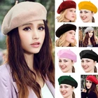 Новинка, осенне-зимняя шапка, шерстяные береты, берет во французском стиле, женская шапка художника, винтажные береты для девочек, женская теплая шапка для прогулок, шапочки @