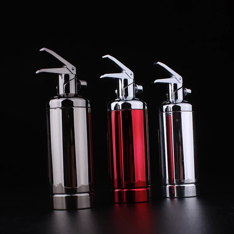 100pcs/lot Metal Butane Lighter Funny Fire Extinguisher Shaped Creative Gas Lighters Refillable for Men Cigarette Accessory | Дом и сад