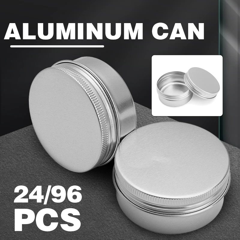 24 шт. серебряный контейнер для бальзама губ 50 мл|Многоразовые бутылки| |