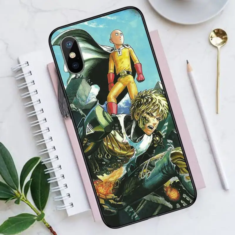 

Japan anime one punch man Phone Case for iPhone 11 12 mini pro XS MAX 8 7 6 6S Plus X 5S SE 2020 XR Luxury brand shell funda