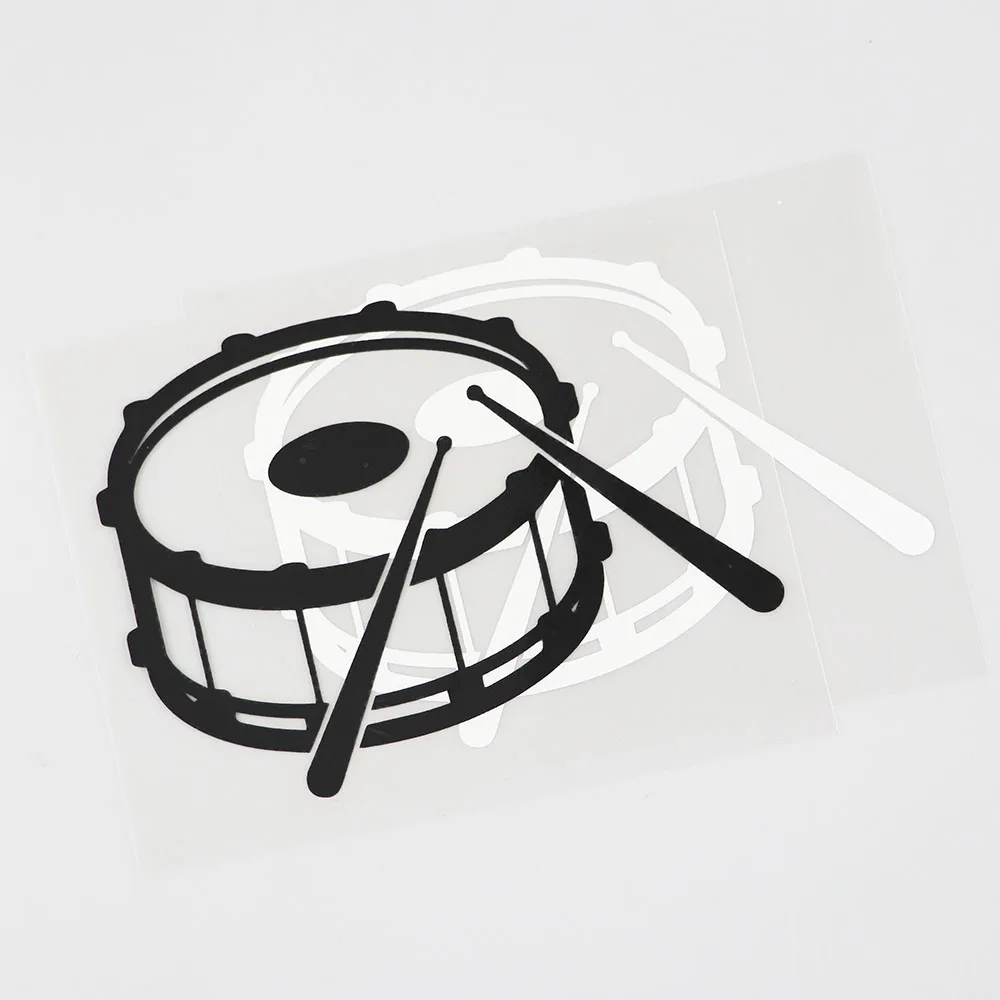 Автомобильная наклейка QYPF 13 3 см × 9 8 силуэт барабана и барабанных палочек из