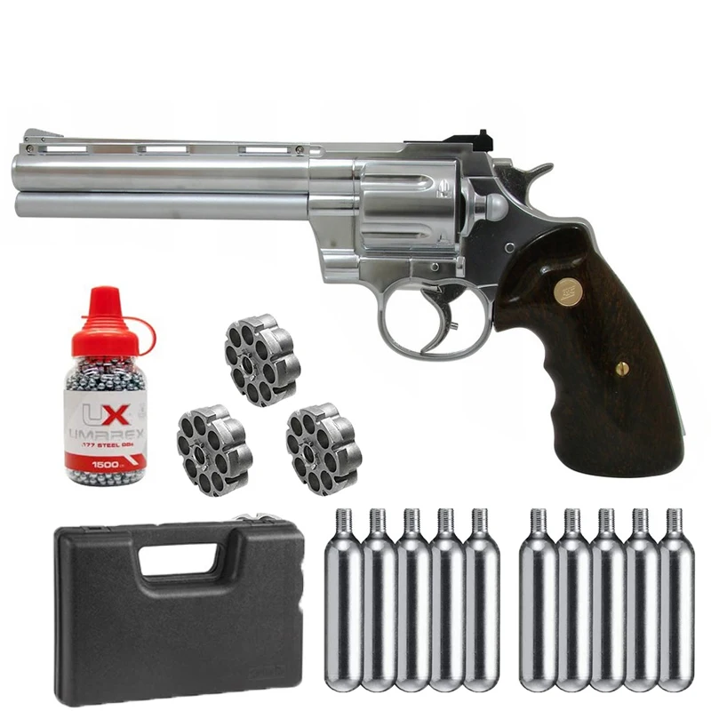 

Pistolet Rewolwer ASG GG R357 Chrome Revolver Lead Bullet Toy Gun Lead Bullet Wall Tin Logo Gun Bullet Air Gun Metal Wall Sign