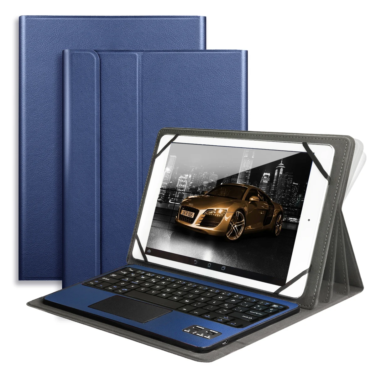 case with keyboard Чехол-подставка с клавиатурой Bluetooth для samsung Galaxy Tab A Tab S 9," 10,1" 10," дюймов, универсальный IOS Android Windows - Цвет: case with keyboard