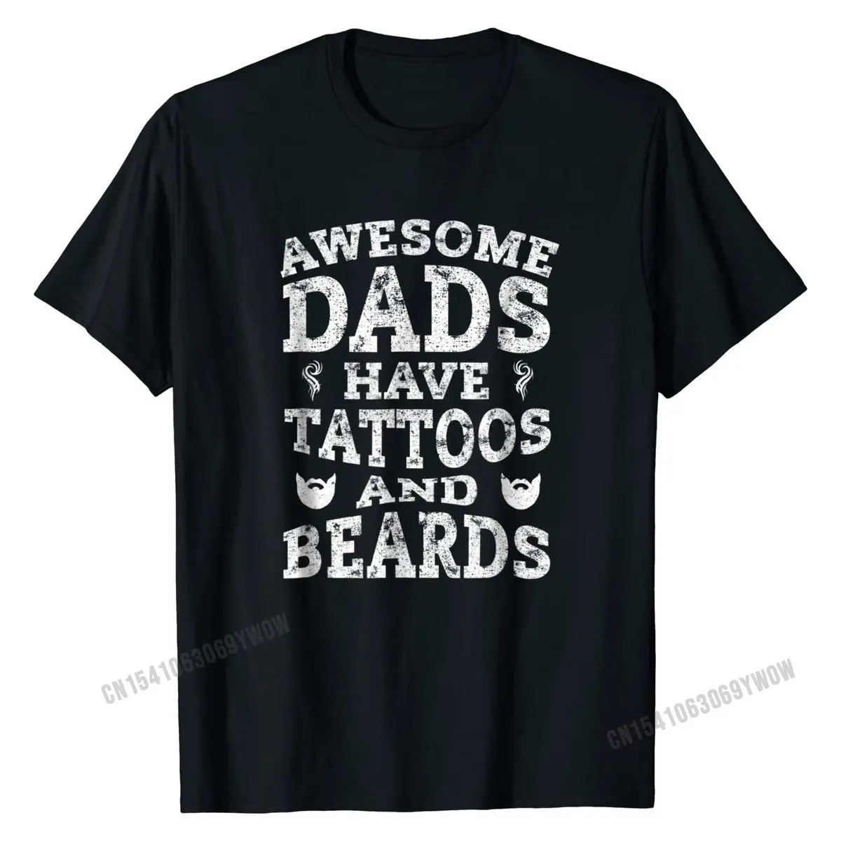 

Awesome Dads Have Tattoos And Beards T-Shirt Funny Dad Gift New Coming Normal T Shirts Cotton T Shirt for Men Summer