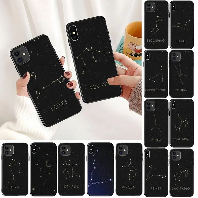 YNDFCNB 12 созвездий знаков зодиака чехол для телефона iPhone 11 8 7 6 6S Plus X XS MAX 5 5S se 2020 12pro max