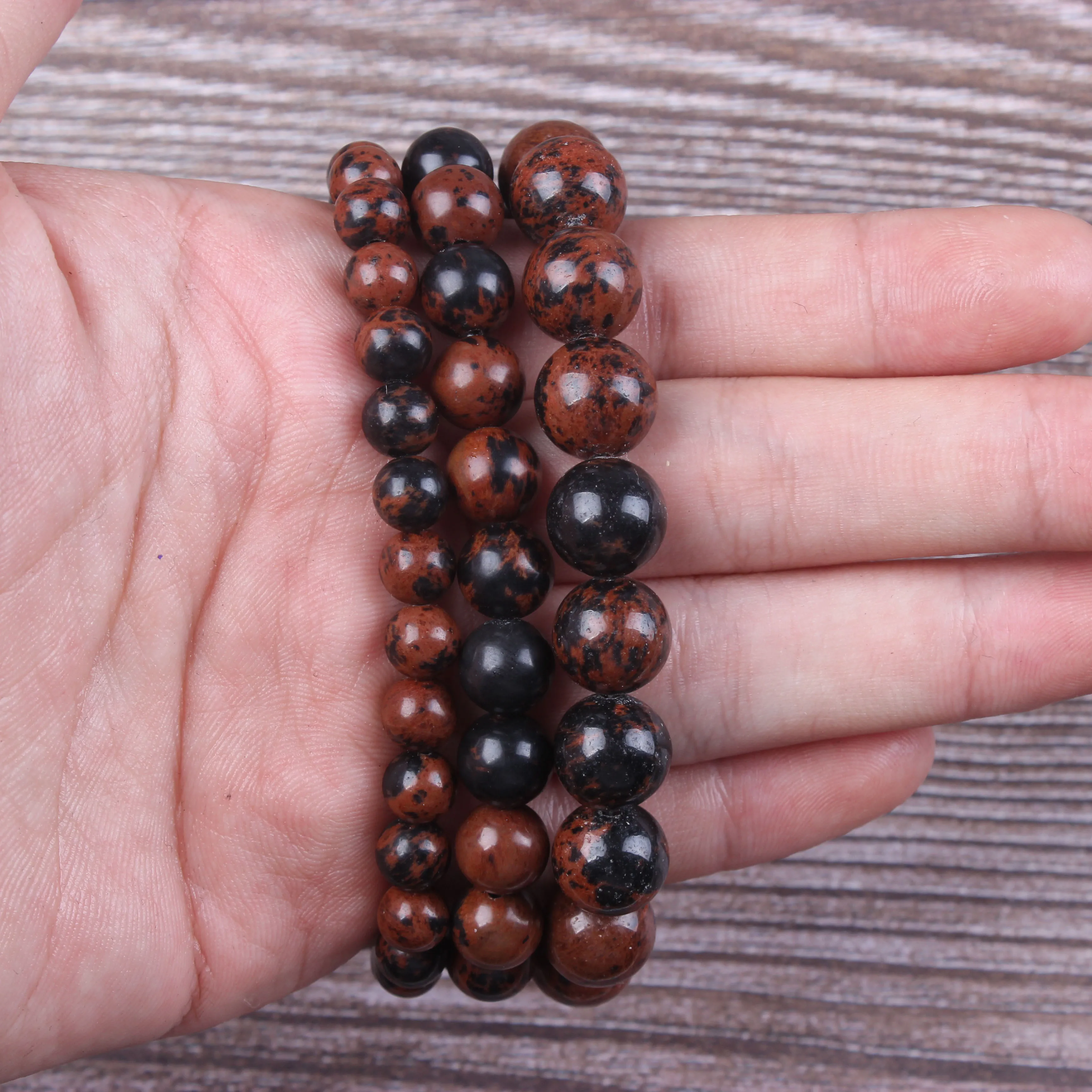 

Fashion jewelry 6 / 8 / 10mm miscellaneous stone bracelet natural jewelry beads are suitable for men's and women's accessories