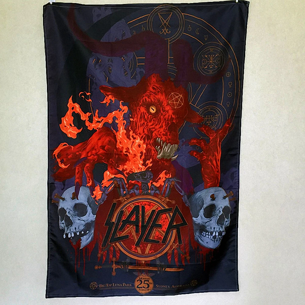 

Heavy Metal Music Poster Wall Hanging Rock Band Reggae Hip Hop Banner Flag Tapestry Concert Music Festival Party Home Decor B2