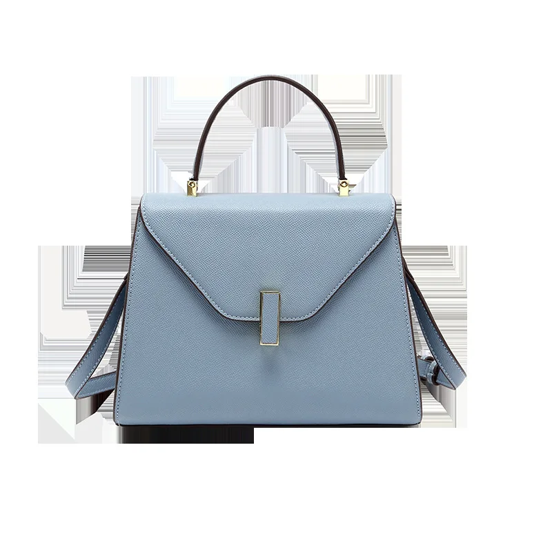 

2021 New Lock Lychee Pattern Leather Handbags Casual 100 Tide One-shoulder Diagonal Small Square Bag