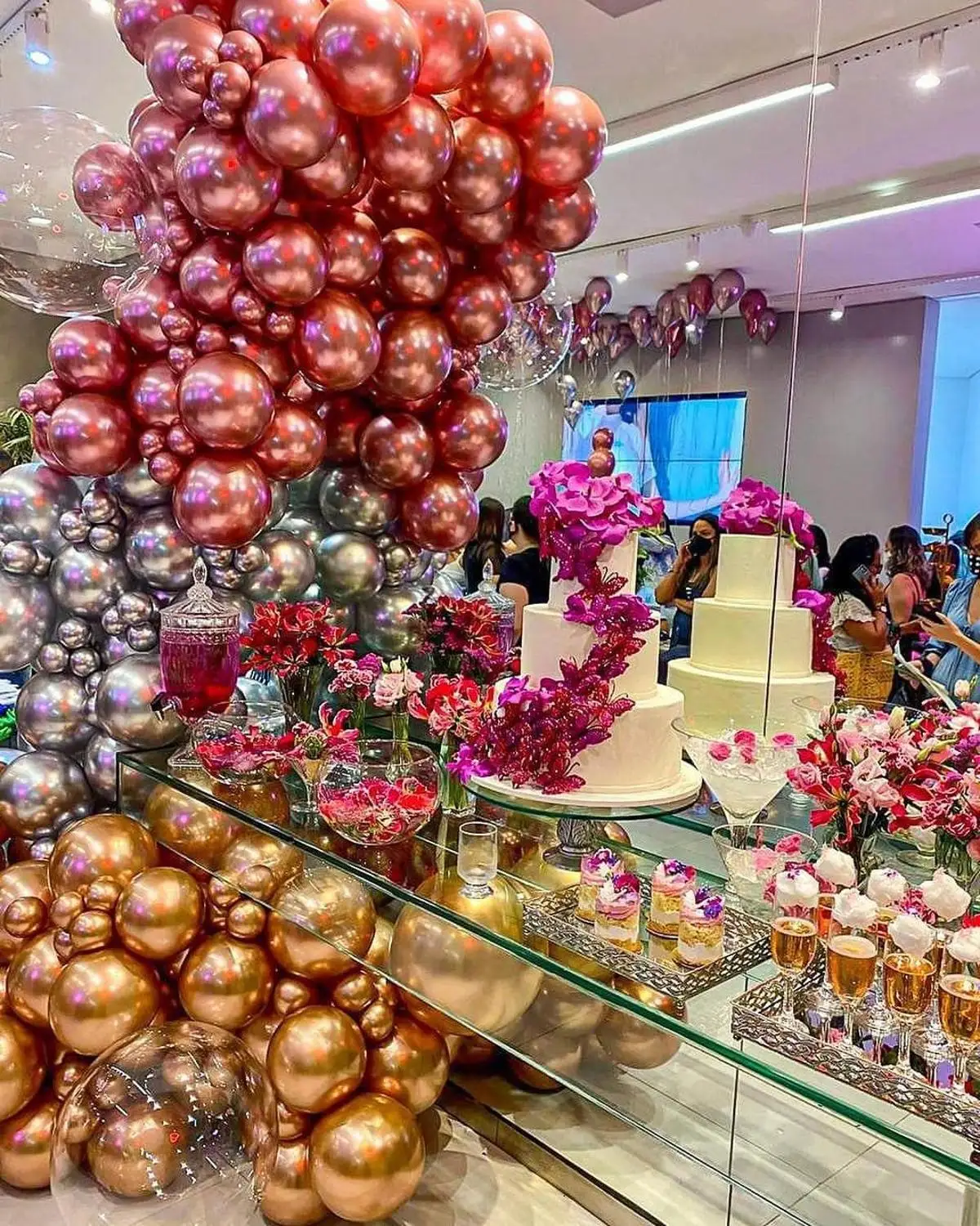 10 шт. 12/10 дюймов хромированные латексные воздушные гелиевые металлические шарики