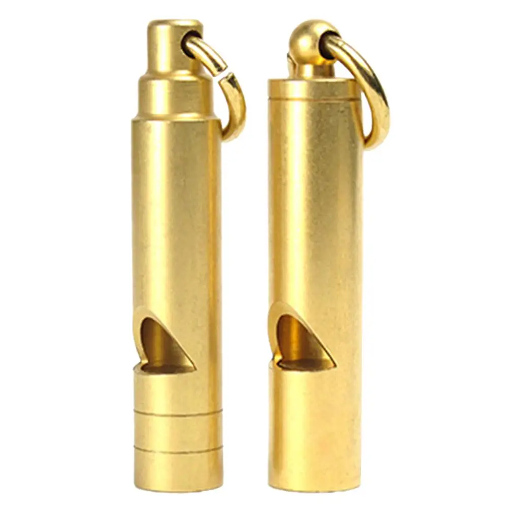 

Portable Mini Brass Whistle Keyring Keychain for Outdoor Emergency Survival Emergency Whistling Camping Tool Supplies
