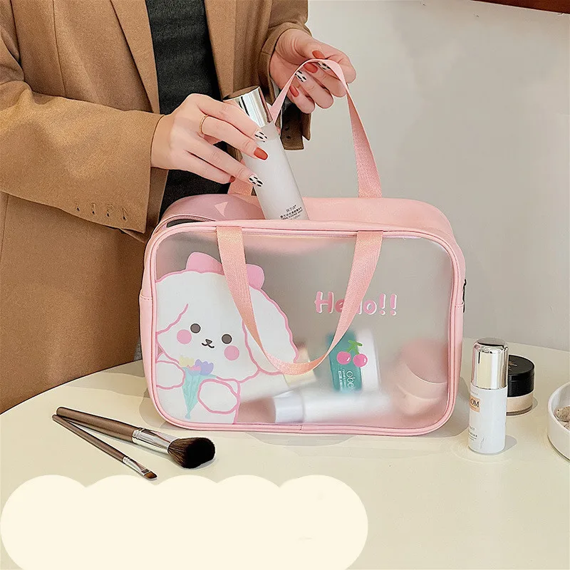 

2022 New Cartoon Cosmetic Bag Organizer Tote Wash Bag Waterproof Women's Kid's Pencil Storage Stationary Korean Ins School Gift
