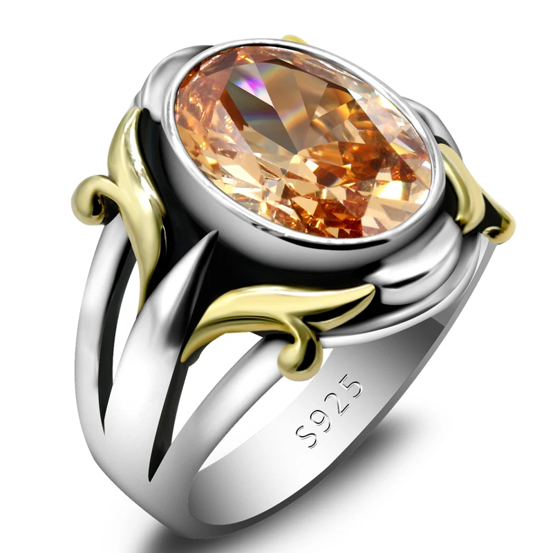 

Кольцо с фианитом для мужчин и женщин, кольцо в стиле ретро, ювелирное изделие