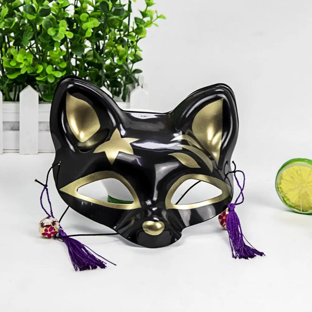 Маска для Хэллоуина японская маска с ручной росписью полулицевая из ПВХ