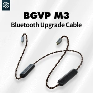 bgvp m3 qcc5144 chip ture wireless bluetooth 5 2 single copper silver plated earphone cable support sbcaac aptx adaptive coding free global shipping