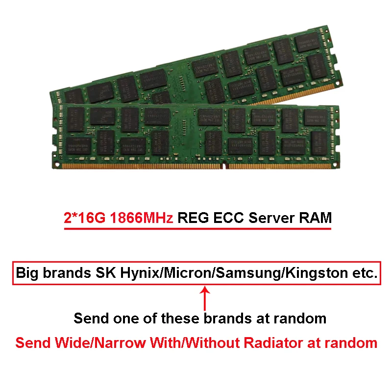 Nueva memoria DDR3 de 4G, 8G, no ECC, para escritorio, 8G, 1866MHz, REG, ECC, RAM, 16G, 32G, para servidor, garantía de calidad probada