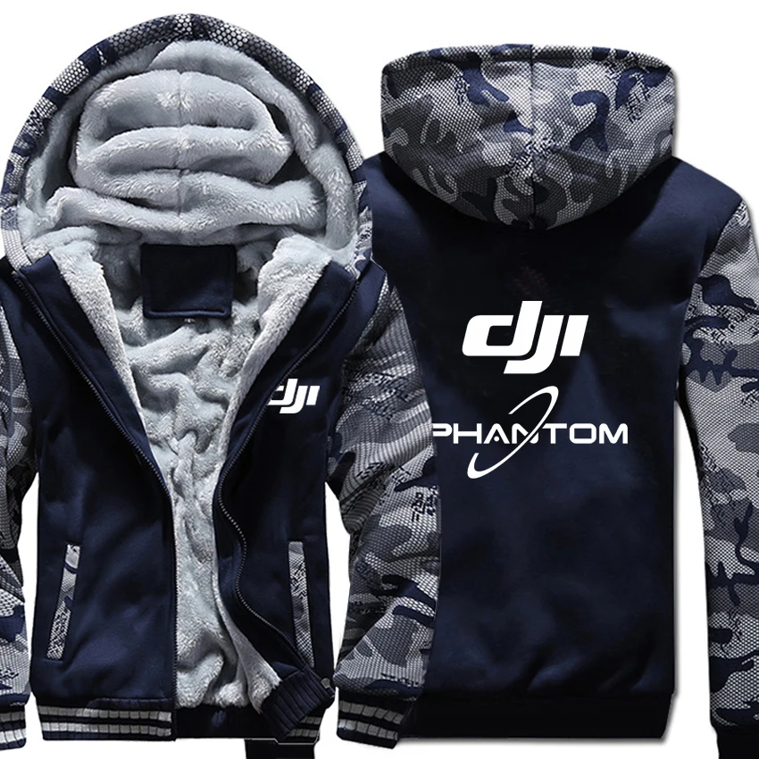 

Dji phantom Hoodies Winter Camouflage Sleeve Jacket Men Thicken Fleece Dji Sweatshirts