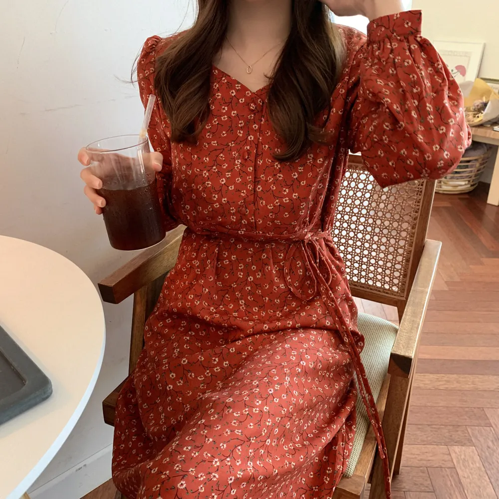 Новое весеннее платье S XL шифоновое в стиле бохо для девочек женское винтажное с