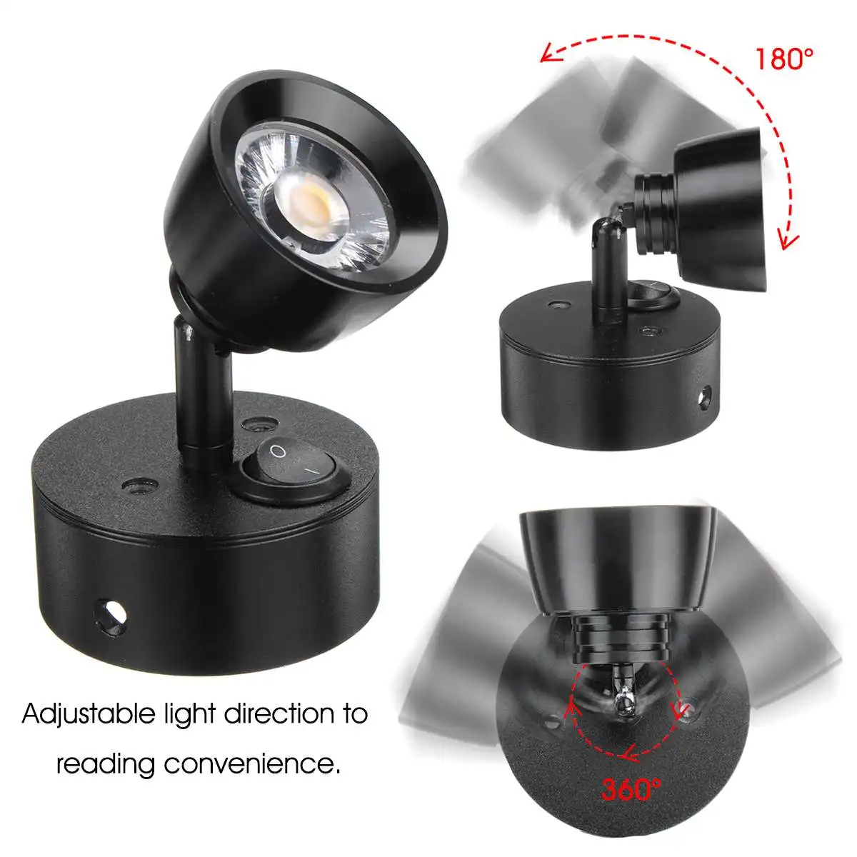 Регулируемый светодиодный настенный светильник 12 В для жилого автофургона лампа