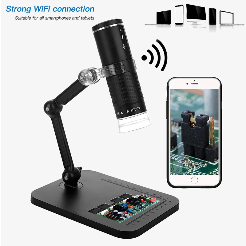 

F210 WiFi Digital Microscope HD1080P 1000X portable Electronic Magnifier Camera 8 LED USB Microscope endoscopy camera kids tool