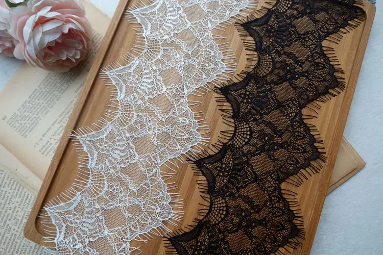 6 метров изысканных волнистых ресниц кружева DIY свадебная вуаль шить украшения