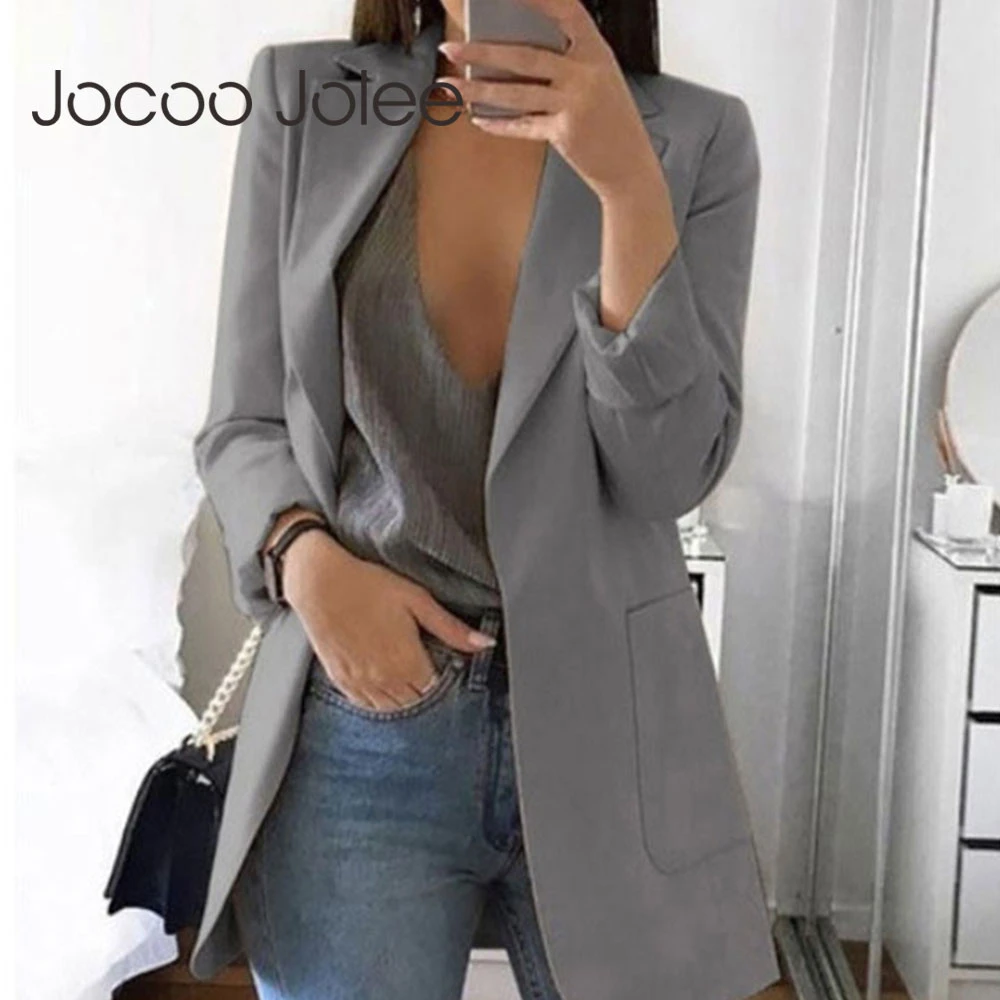 Jocoo Jolee 2019 женские модные элегантные куртки Европейский рабочий офисный Блейзер