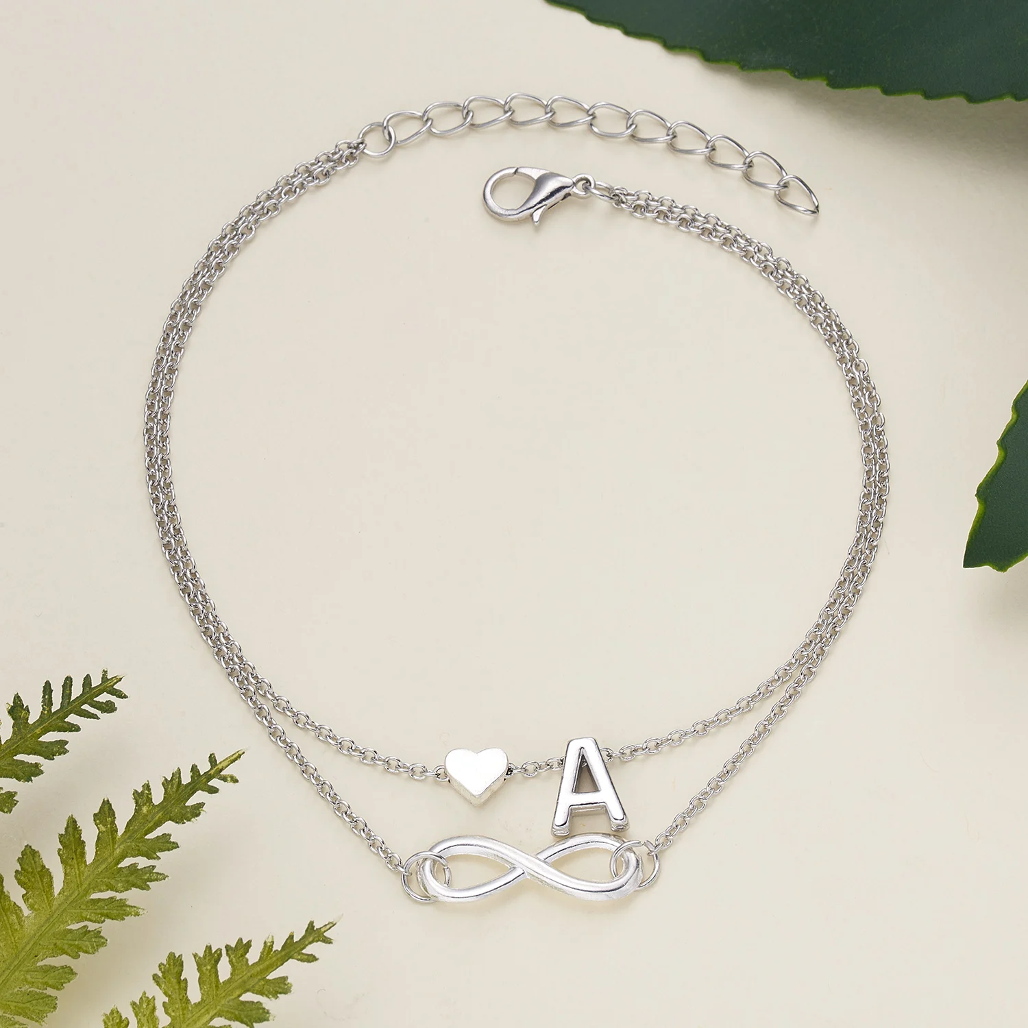 26 Letters Anklets On Foot Ankle Charm Heart Female Fashion Bracelet &amp Bangle Women Birthday Jewellery Leg Chain Gifts New Trend |