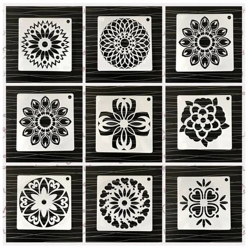 

48 Pieces Mandala Stencils Mandala Painting Templates for DIY Painting Art Projects Wood Glass Fabric Metal Walls