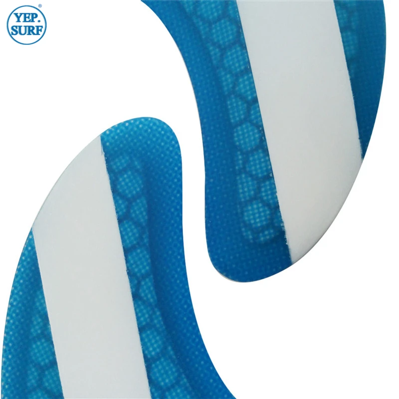 Доска для серфинга UPsurf FCS fin G5 синяя с белым плавником сот высококачественный