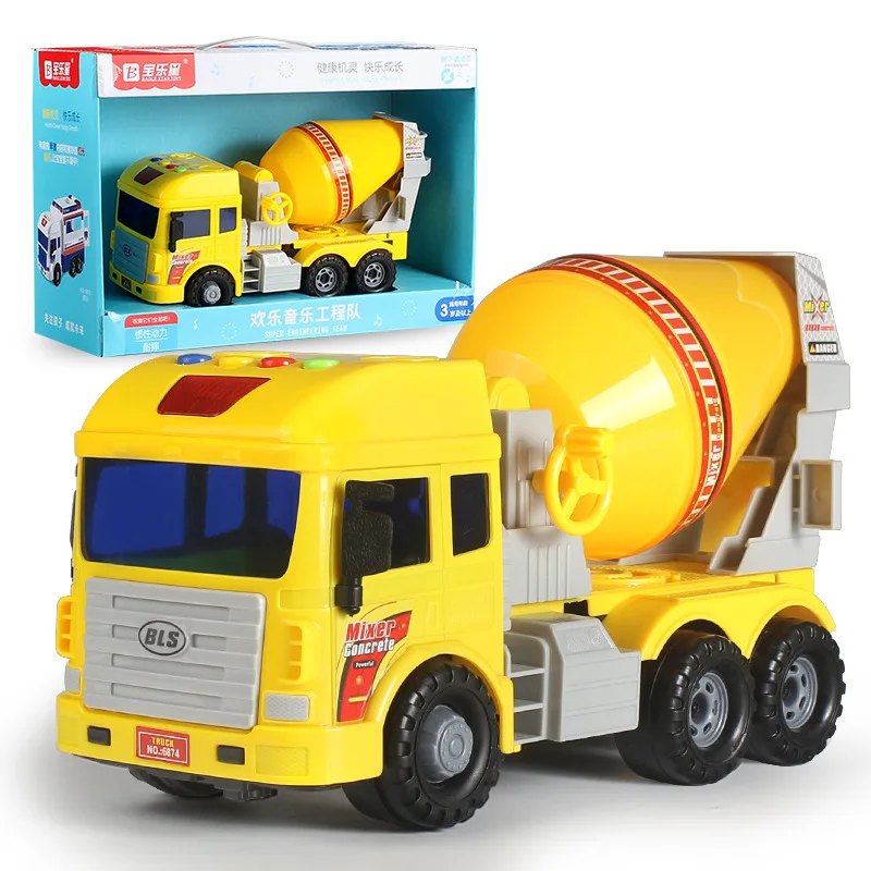 

Engineering Vehicle Stirring Dumptruck Digger with Sound and Light Music Story Children's Simulation Early Education Toy Car