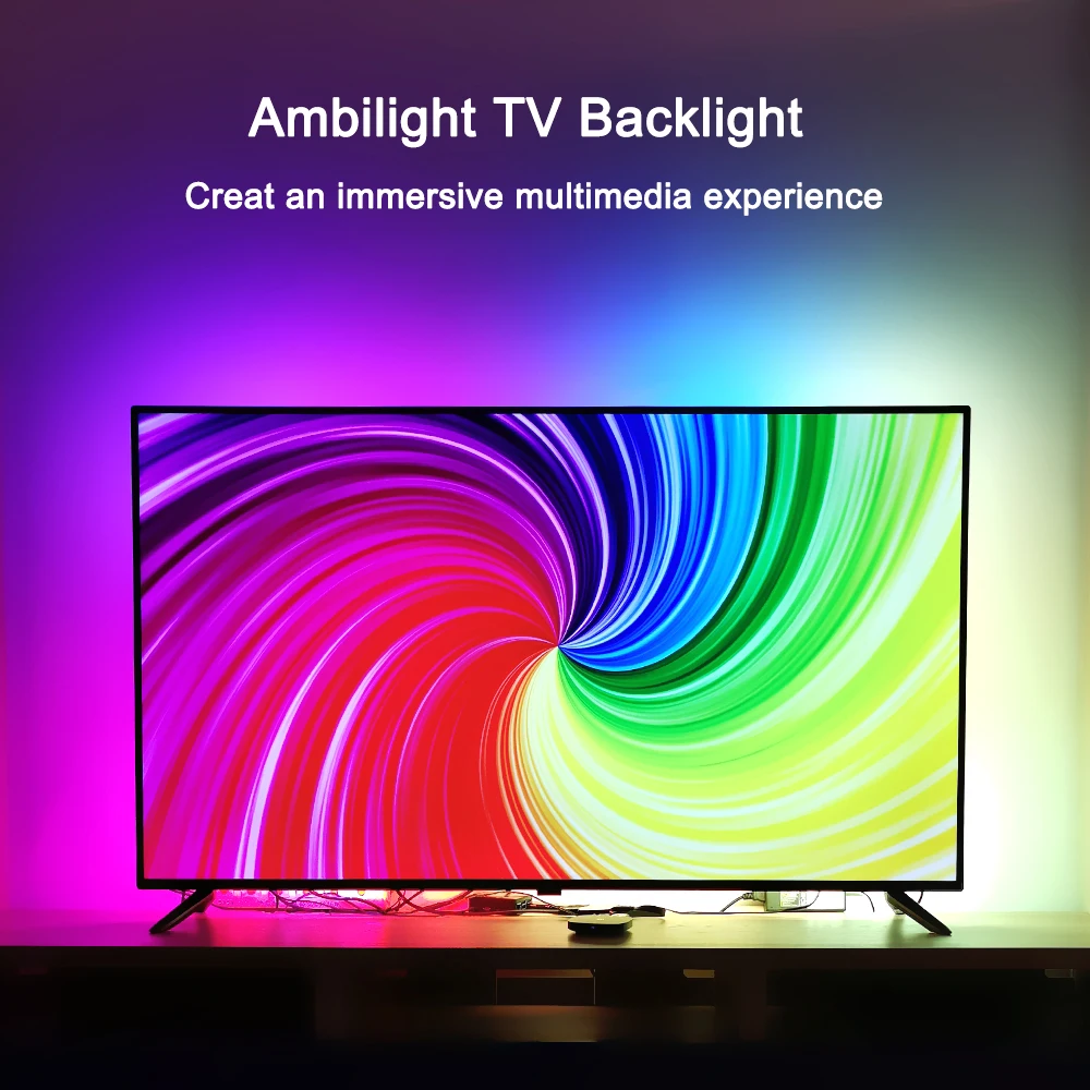 ТВ ПОДСВЕТКА Ambilight комплект ТВ Ambilight эффект для 4K ТВ HDMI источники освещение для гостиной освещение рассеянного смещения для 5"-80" ТВ