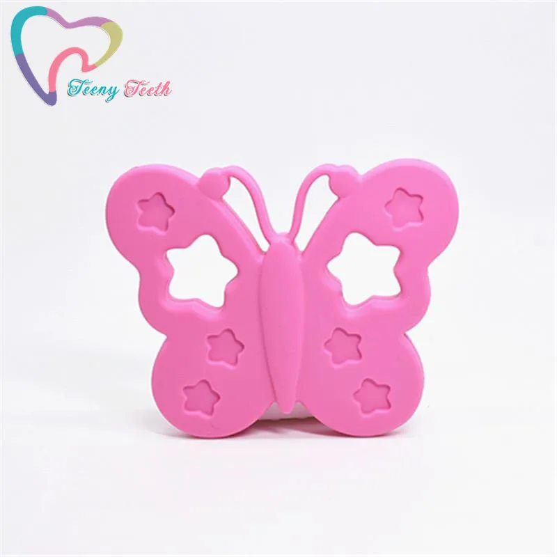 1 шт. детский силиконовый Прорезыватель-бабочка ярких цветов | Украшения и