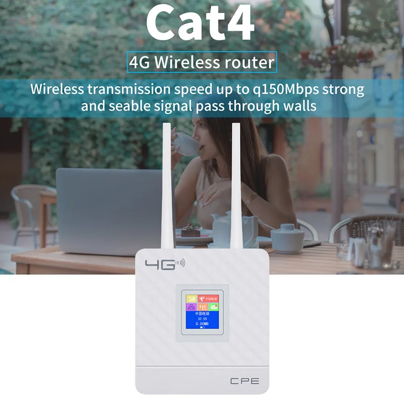 Беспроводной CPE 4G маршрутизатор Wi-Fi Портативный ворот FDD аппарат, который не привязан к оператору сотовой связи LTE WCDMA GSM Глобальный разблокированный внешними антеннами слот для sim-карты WAN/LAN Порты и разъёмы