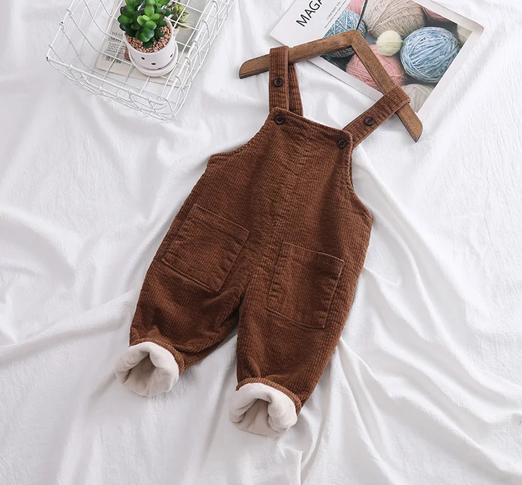 Детский вельветовый комбинезон с карманами для мальчиков и девочек|Брюки| |