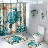 shower curtain bathroom products toilet mat polyester waterproof luxury comfort decor set 4 pcs 72w 72h 180cmx180cm