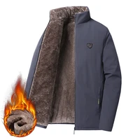 2021 men winter feece jacket casual classic warm thick parkas jacket coat fur lining pockets windproof jacket men plus size 8xl