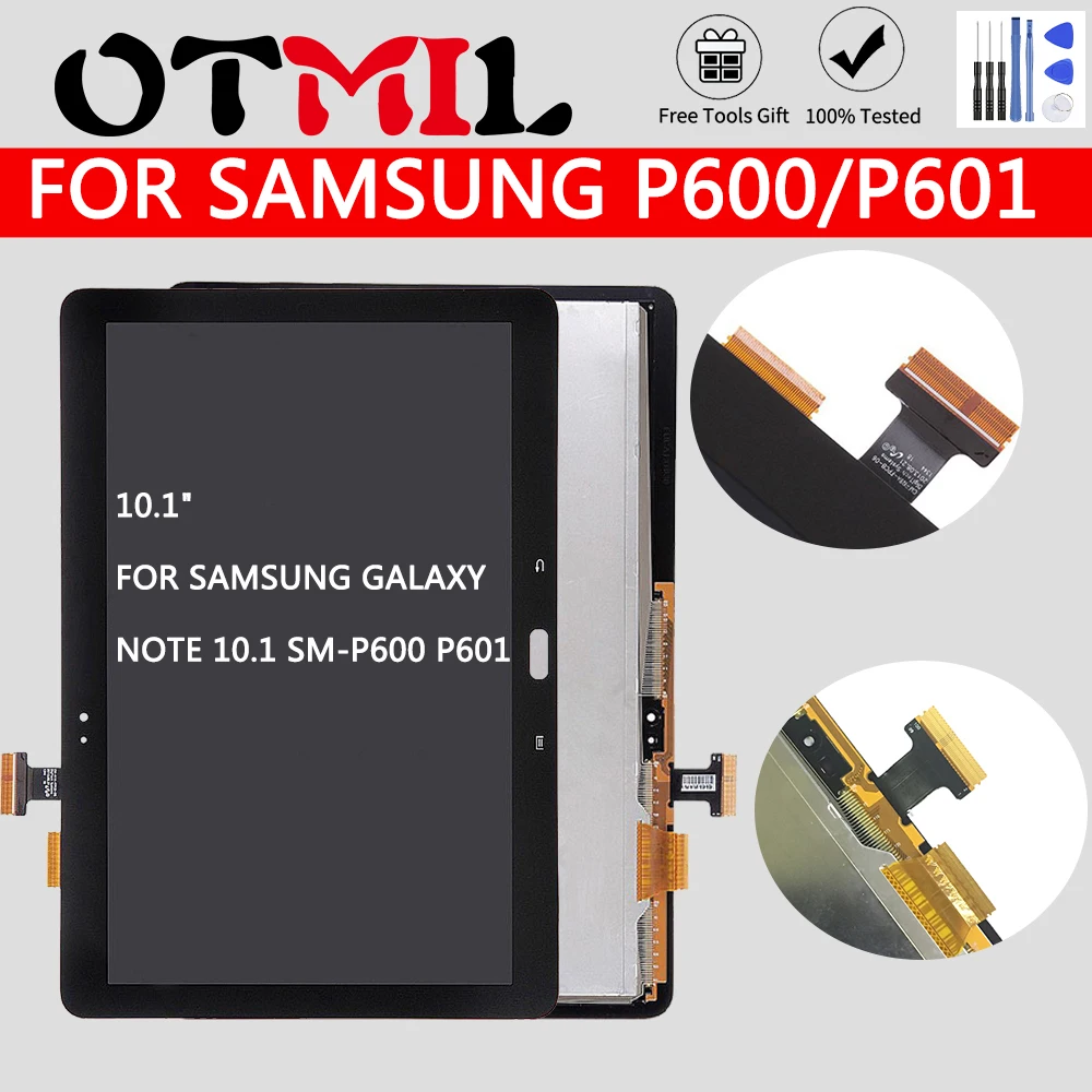 ЖК экран с рамкой для SAMSUNG Galaxy P600 P601 сенсорный дигитайзером Samsung Note 10 1 дисплей SM