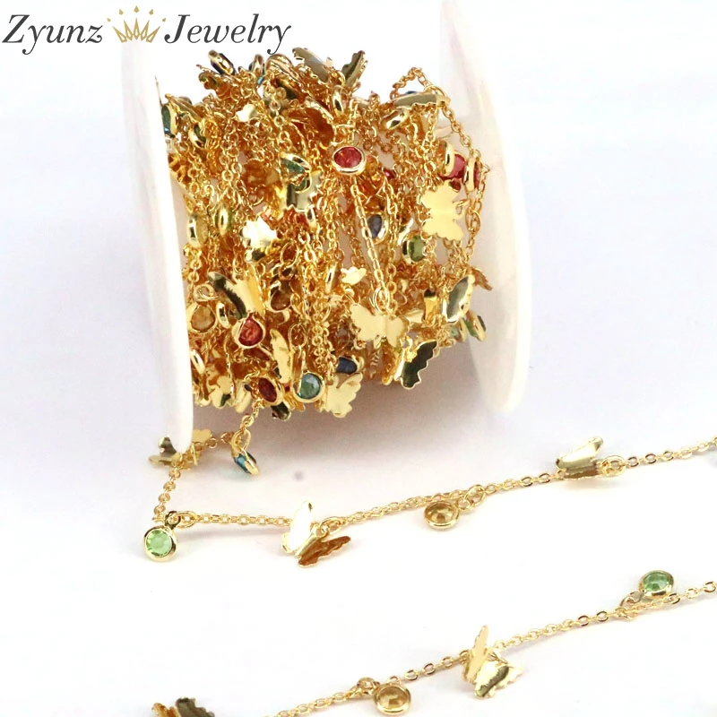 5 meters jewelry accessories gold plated copper chain environmental protection diy chain necklace free global shipping