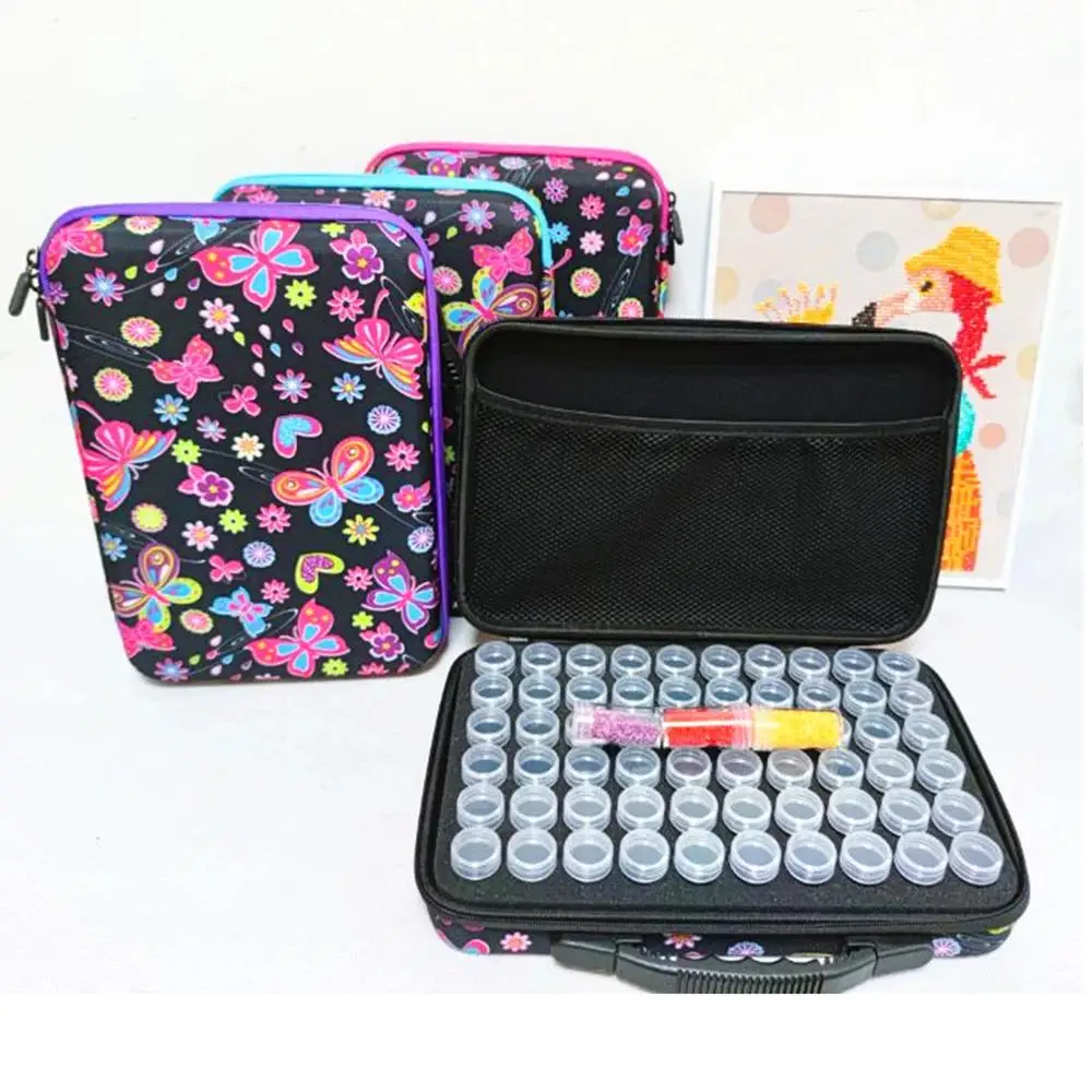 

15/30/60 bottle 5d diamond painting accessory tool storage box carrying case diamond painting tool container bag