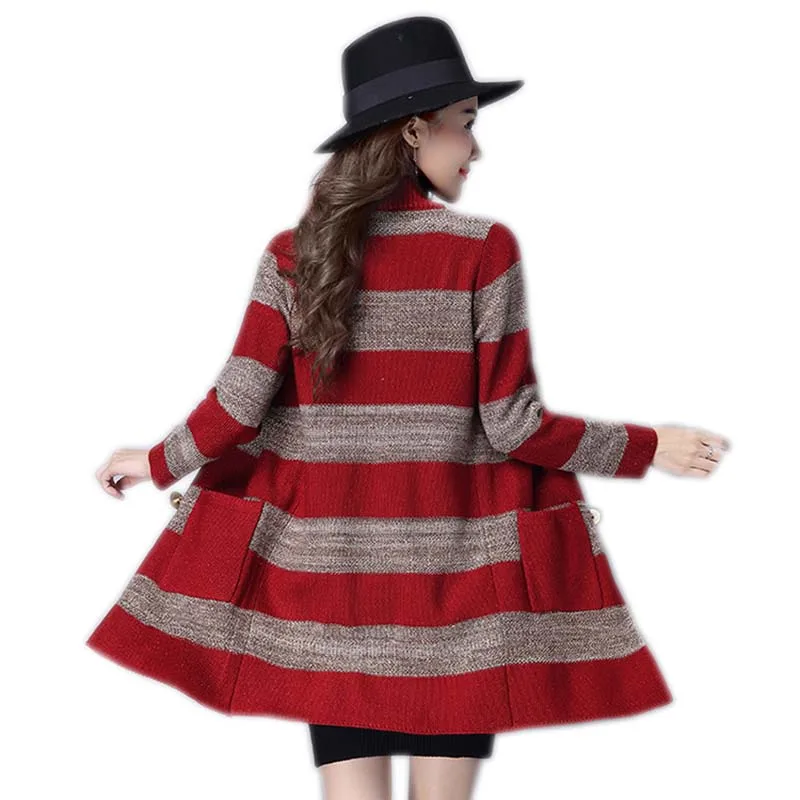 Осенние женские Повседневные свитера свободные кардиганы с круглым вырезом и