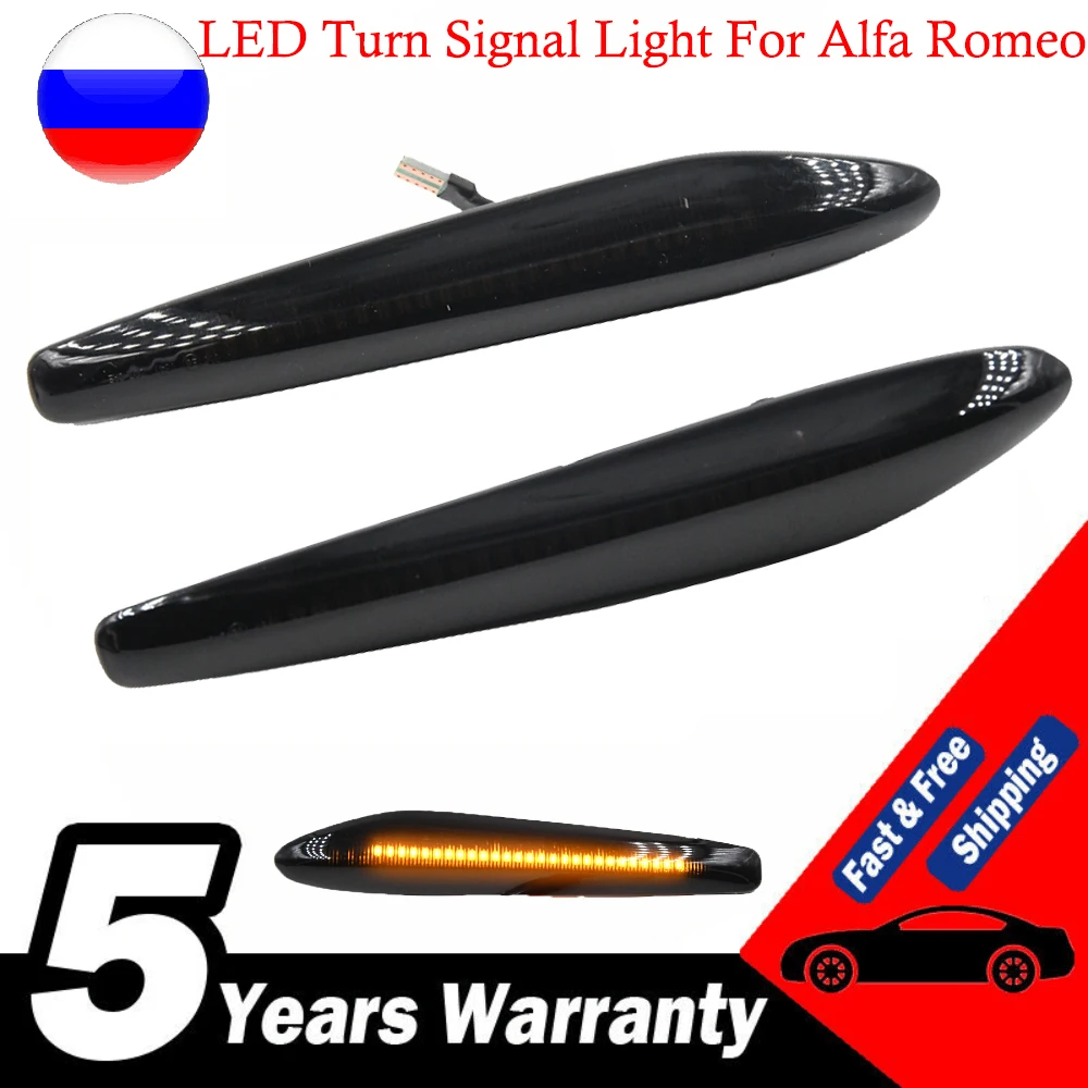 

Dynamic Amber LED Side Marker Turn Signal Sequential Blinker Light For Alfa Romeo 159 Sportwagon Boera Spider Typ 939Canbus