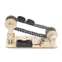 diy materials kit wooden electric conveyor transporter belt model for stem toy physics science education assembled